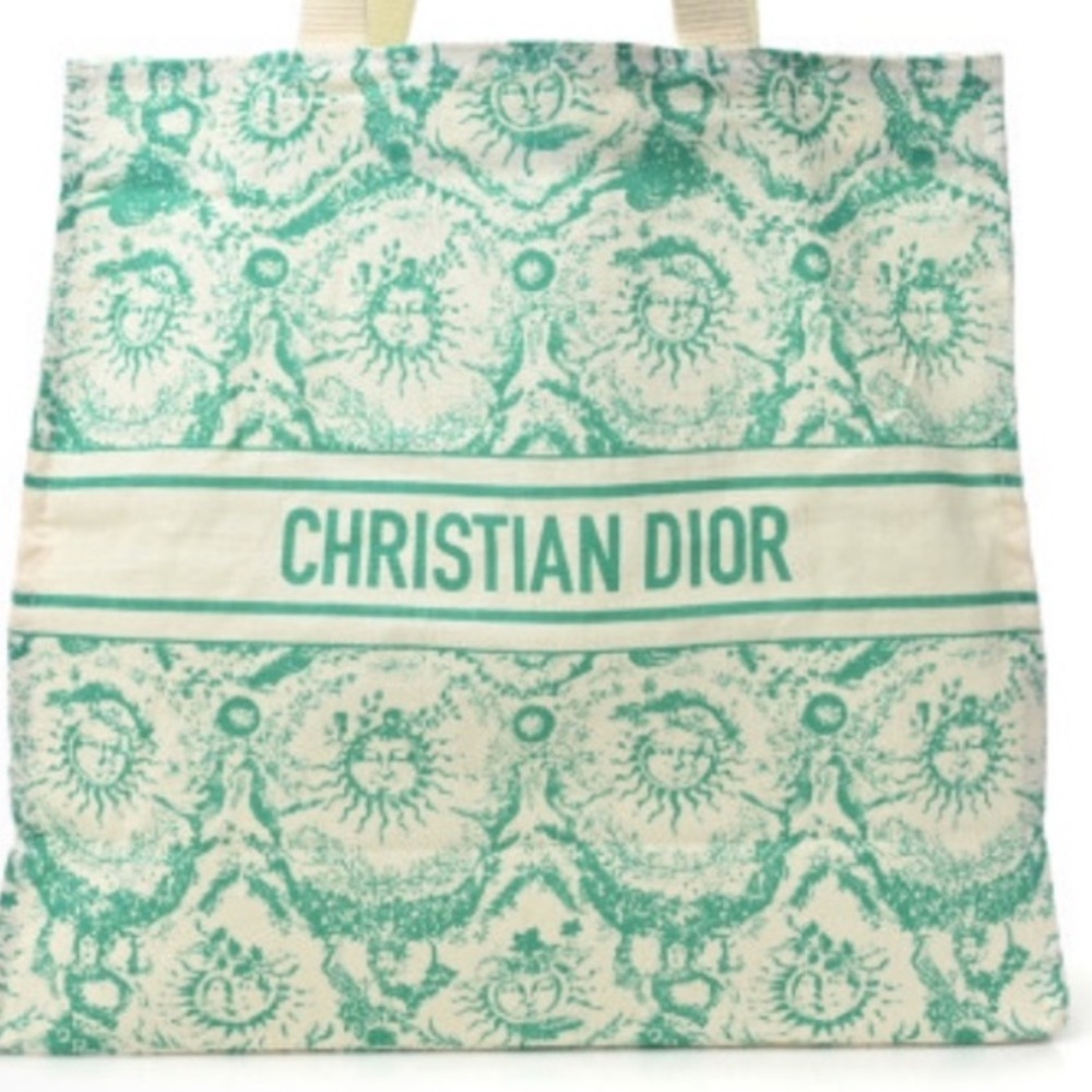 DIOR | Aquamarine Canvas Tote - Picture 3 of 7